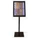 Securit LED info display zwart (incl. paal en voet)