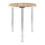 Bolero essen en aluminium tafel rond 60cm