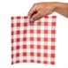 Rood Gingham vetvrij papier 19x31cm (200 stuks)