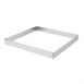 De Buyer vierkante vorm RVS 20x2cm