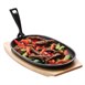 Olympia gietijzeren schaal/sizzle platter ovaal 28x19cm