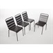 Bolero stalen stoelen grijs (4 stuks)