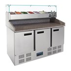 Polar G-serie gekoelde pizza/sandwich prepareercounter 368L