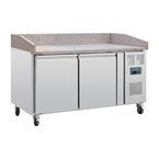 Polar G-serie pizza werkbank met marmeren blad 428Ltr