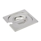 Gastro M RVS gastronorm deksel GN 1/6 met lepeluitsparing