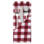 Mitre Comfort Gingham servet rood-wit 41x41cm (10 stuks)