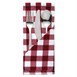 Mitre Comfort Gingham servet rood-wit 41x41cm (10 stuks)