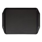 Cambro polypropyleen fastfood dienblad met handvatten zwart 43x30cm