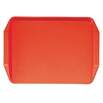 Cambro polypropyleen fastfood dienblad met handvatten rood 43x30cm