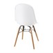 Bolero Arlo polypropyleen stoelen met houten poten wit (2 stuks)