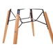Bolero Arlo polypropyleen stoelen met houten poten wit (2 stuks)