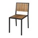 Bolero stalen en acaciahouten stoelen (4 stuks)