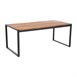 Bolero rechthoekige stalen en acaciahouten industriële tafel 180x90cm