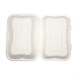 Vegware composteerbare bagasse voedseldozen met scharnierdeksel 22,8cm (200 stuks)
