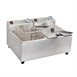 Buffalo dubbele tank dubbele mand 2x5ltr countertop friteuse 2x2.8kw