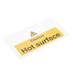 Vogue 'Caution - Hot surface' waarschuwingsbord
