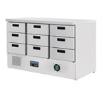 Polar G-serie koelwerkbank met 9 lades 368Ltr