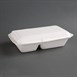 Fiesta Compostable composteerbare bagasse voedseldozen 2 compartimenten (200 stuks)