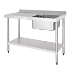 Vogue RVS spoeltafel met afdruiprek links