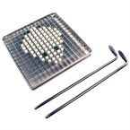 Mes en pusher 6x6mm Julienne met 2 geleiders voor D463