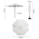 Bolero ronde parasol grijs 300cm