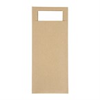Europochette Bruin Bestekzakje met Wit Servet (500 stuks)
