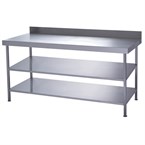 Parry RVS Wandtafel 2 Onderplanken 600(D)mm