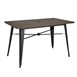 Bolero aluminium outdoor tafel 120x76x76cm donker houtdessin