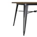Bolero aluminium outdoor tafel 120x76x76cm donker houtdessin