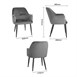 Bolero Lia Velvet stoelen grijs (2 stuks)
