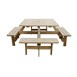 Rowlinson vierkante houten picknicktafel 198cm