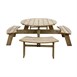Rowlinson ronde houten picknicktafel 200(Ø)cm