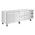 Polar U-serie premium koelwerkbank 2 deuren 4 lades 476L