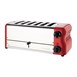 Rowlett Esprit broodrooster 6 sleuven rood - 2 reserve-elementen en 2 tostihouders