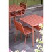 Bolero Terracotta vierkante stalen lattentafel - 700 mm