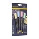 Securit Liquid pastel krijtstift met 1-2mm Penpunt in groen, blauw, geel, lila (4 stuks)