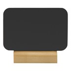 Securit Silhouette rechthoekige mini krijtborden, inclusief krijtstift Houten voet (4 stuks)