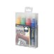Securit Watervaste krijtstift (Glas + Krijtbord) in rood, groen, geel, blauw met 7-15 mm penpunt (4 stuks)