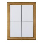 Securit Teak wit LED informatie 4xA4 display (excl paal en voet)