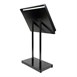 Securit Teak zwart gecoat LED's informatie 8xA4 display met mast en voet