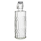 Olympia geo glazen waterfles met stop 1 liter (6 stuks)