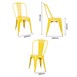Bolero Bistro Stalen Bijzetstoelen Geel (4 Stuks)