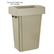 Jantex Smalle Afvalbak Beige 60Ltr