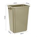 Jantex Smalle Afvalbak Beige 60Ltr