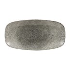 Churchill Raku Quartz Black Chefs Ovaal Bord 35.2 x 18.7cm (6 stuks)