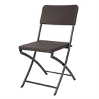 Bolero Rattan Klapstoelen Bruin (2 stuks)