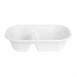 Fiesta Composteerbare Bagasse Ovale 2-Vak Container 900ml (100 stuks)