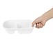 Fiesta Composteerbare Bagasse Ovale 2-Vak Container 900ml (100 stuks)
