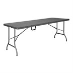 Bolero Rattan Rechthoekige Opvouwbare Tafel Zwart 6Ft