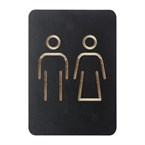 Europeel Pictogram Bord Mannen/Vrouwen Zwart